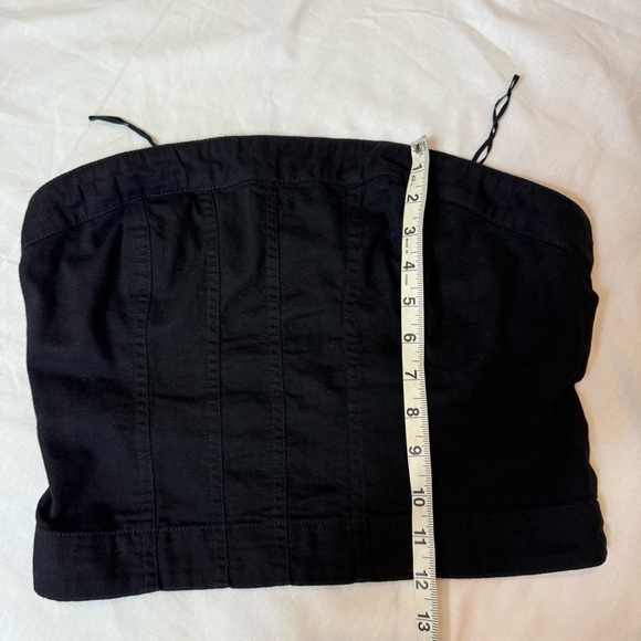 Free People Strapless Elegant Black Women's top Size Medium - Picture 4 of 7